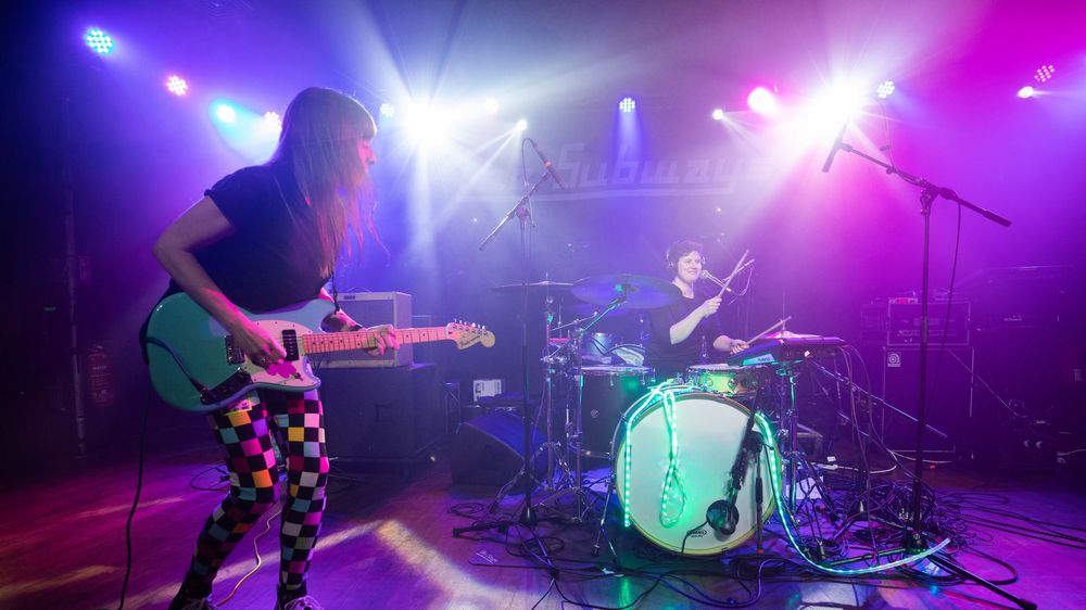 CATBEAR live at Scala, London on 2nd February 2023 - supporting The Subways - Zoe Konez and Sarah Smith (Photo credit: John Williams)