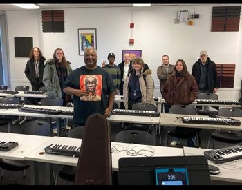 Doing a master class for the Bass students at Columbia College
