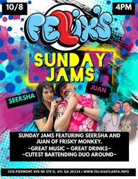 Felix's Atlanta presents: Live Music with Seersha and Juan of Frisky Monkey