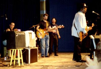 Brad Vickers with Bo Diddley Maine 1989
