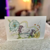 Unicorn single greeting card