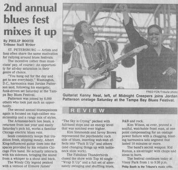 Kenny Neal & Jordan Patterson / The Tampa Bay Blues Festival 1996
