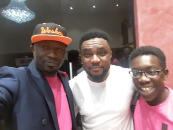 With Tim Godfrey and my son
