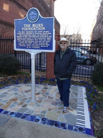 Tommy at the Blues Foundation Marker, Memphis
