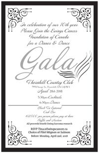 Ewings Cancer Foundation of Canada - Charity Gala Night