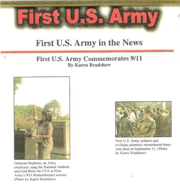 First U.S. Army Memorial Service
