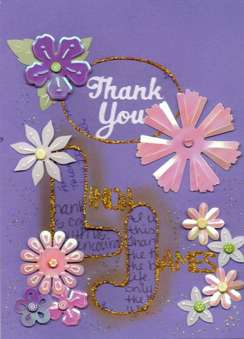 Thank You Card Made for us by the women at York Correctional Center for Women, NE
