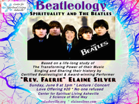 Elaine Silver presents "Beatleology: The Concert and Lecture"  with Q&A and sharing, time permitting.