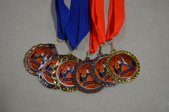 Medals for the top three in each class
