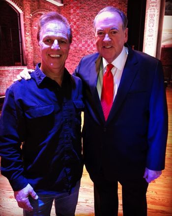 With Mike Huckabee after playing a David Frizzell show
