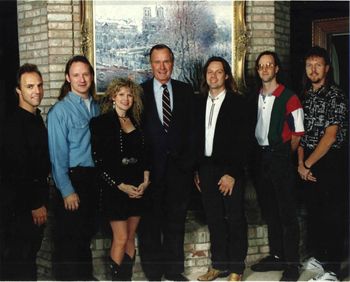 Becky's band with President George H. Bush
