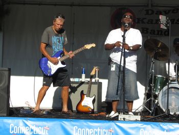 Dave Kardas with vocalist Rasheem Dixon on vocals at Ct Open August 2014
