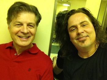 Carl Giammarese of the Buckinghams and me...relaxing backstage - Aug 2012
