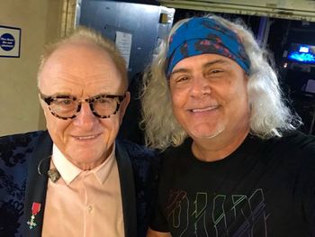 And then...  The one and only Peter Asher is sitting backstage at our sound check. No way was I missing THIS photo op!!!
