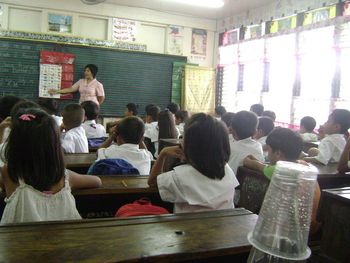 We visited some of the schools in the Philippines.. The students were so well mannered..
