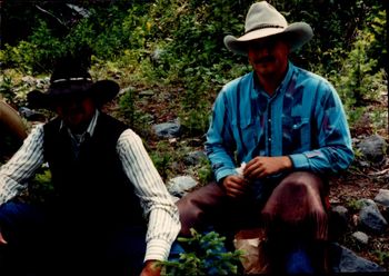 With William Courtney Feeley, Canyon Creek WY 1993
