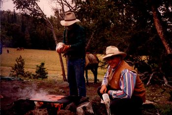 Lunch cookout, Table Mountain WY 1992
