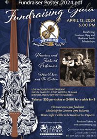 Cowtown Opry Annual Fundraising Gala to honor "Miss Devon and The Outlaw"