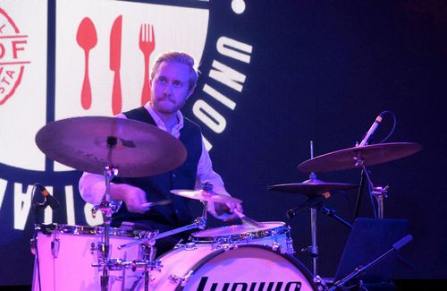 Zach White, Drums, Wholly Cats Swing Club, Live at St. Philips Plaza