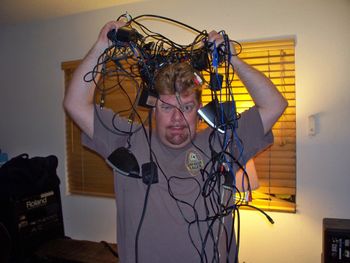 Tangled up in cords - June 2010, Long Beach, CA
