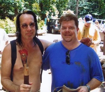 Todd Rundgren and Brian Grace - post hike on Napali Coast in Kauai
