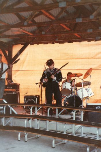 Playing a guitar solo in my short-lived band, "Cosmic Fire" - June 1990, Grantsville, MD
