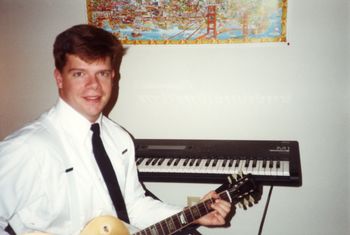 BG with Army guitar and keys at home - Presidio of SF, CA - 1992
