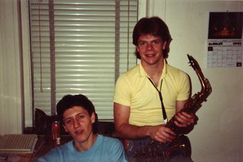 My French roommate, Alex and me at Berklee dorms in 1990
