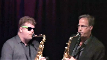 Playing sax with Bobby Strickland in MA - 2017
