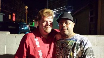 BG and drummer Dennis Chambers in Los Angeles, CA 2015
