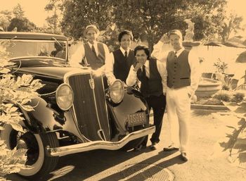 An evening of 20's music at a Great Gatsby themed wedding in Santa Ynez.
