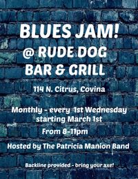 Monthly Blues Jam, hosted by the Patricia Manion Band