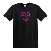 Fast Heart Mart pink and black t-shirt (unisex)