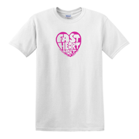 Fast Heart Mart pink and white t-shirt (unisex)