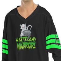 Rat and Trash Can Sublimated Black/Green Hockey Jersey