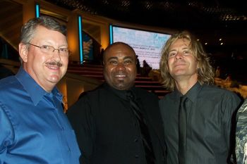 Steve, Fitz and Michael Hodge at Lakewood Church
