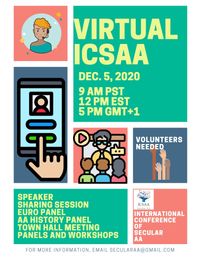 ICSAA 2020 Virtual International Conference of Secular AA