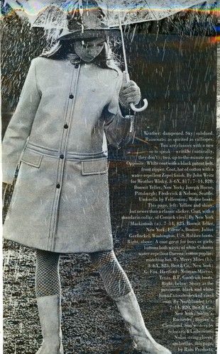 Rebecca, Vouge Children Magazine N.Y.C........ 20 degrees outside...6 am standing under a hose on a roof.top...thats modeling In the 60s.White gogo boots, white fish-net stockings!
