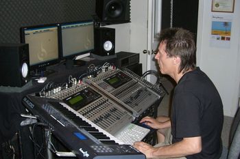 John McClane Studio owner/engineer working on CD mix

