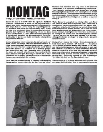MONTAG Interview Page 1 (Taken from RAG Magazine April 2006)
