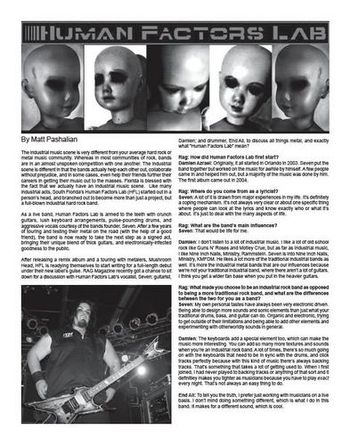 HFL Interview Page 1 (Taken from RAG Magazine June 2008)
