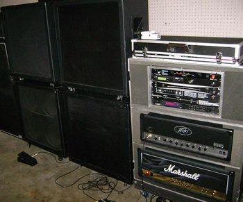 My old guitar rig all set up.

