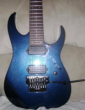 Ibanez RG1527 in Royal Blue (Close Up)
