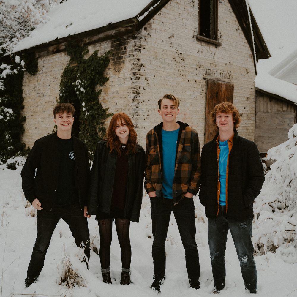 Left to Right - Jared Walters (Bass & Keys), Kaden Cook (Drums), Judd Whiffen (Guitars), Alley Greer (Vocals).