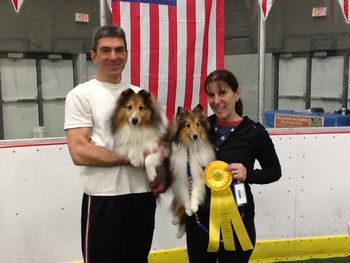 Glen & Katie with grandad Linus and grand son Ritz both placing in Round Two of the Tryouts
