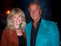 With Pat Boone during a performance at the Parasol Fund Raiser in Reno, Nevada
