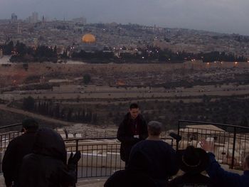 Singing "Jerusalem" overlooking Jerusalem.
