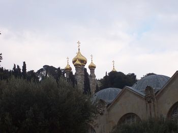 A Russian church on the Mount of Olives.

