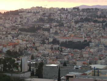The city of Nazareth and the Church of the Announciation.
