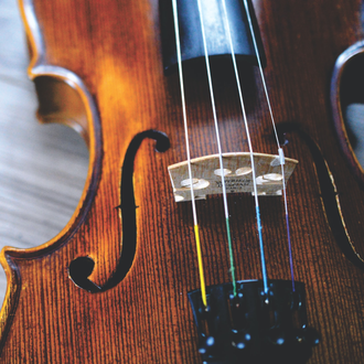 Close-up background image of violin